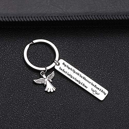 Keytells New Driver Gifts Keychain, Travel Keychain For Pilot, Flight Attendant Gifts