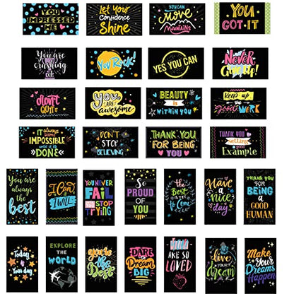 Outus 120 Pcs Motivational Encouragement Inspirational Card Boho Rainbow - style: Dark Style