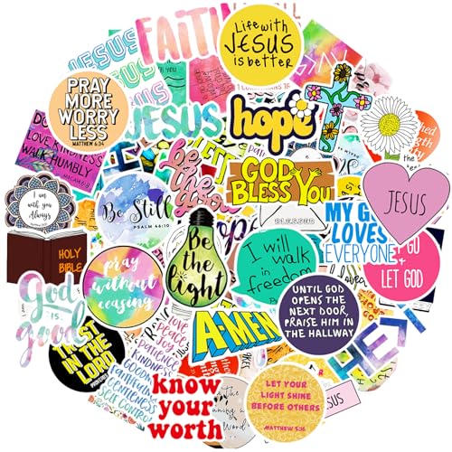 220Pcs Inspirational Christian Bible Verse Jesus Stickers, Christian Gifts - style: assorted style 220pcs
