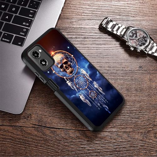 Designed for Moto G Power 5G 2024 Case, Military Grade Heavy Duty 3-Layer Shockproof Full-Body Protective Cover for Motorola Moto G Power 5G 2024, Dreamcatcher Skull - color: Dreamcatcher Skull