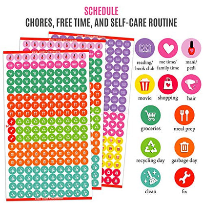 Mirida Planner Stickers, 1867 Daily Icons for Journal & Calendar