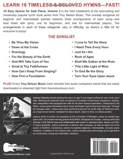 16 Easy Hymns for Solo Piano, Volume 3: Beginner and Intermediate Arrangements of Every Song—Doxology, Just As I Am, Rock of Ages, and More! (16 Easy Hymns Sheet Music)