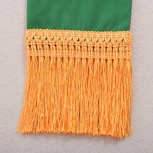 BLESSUME Pastor Vestments Reversible Stole with Fish Chalice Embroidery Red and Green