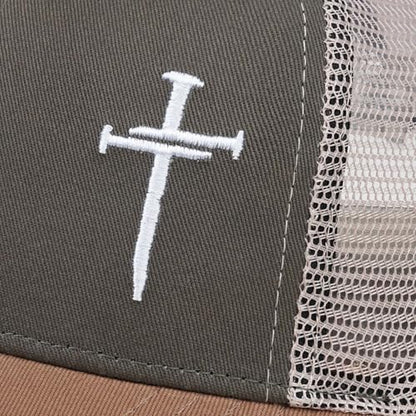 Christian Jesus Cross Hat - Faith Hats for Men Women - Religious Gifts for Thanksgiving Christmas - color: Cross/Grey Green