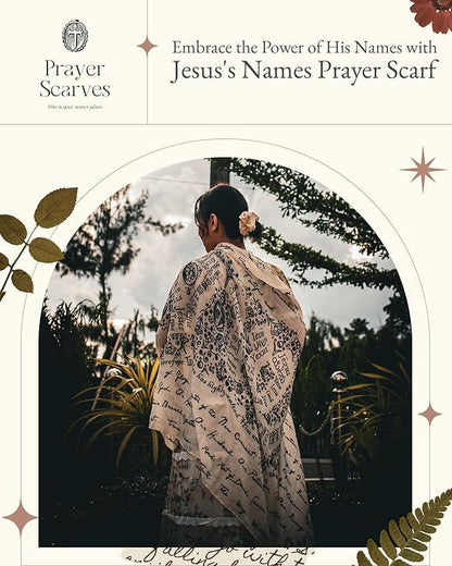 Jesus’s Names Prayer Scarf for Women Christian, Large Scripture Shawl Wrap, 84 Titles of Christ, Prayer Shawl for Women - color: Blush Pink W/ Canvas Bag (35x70")