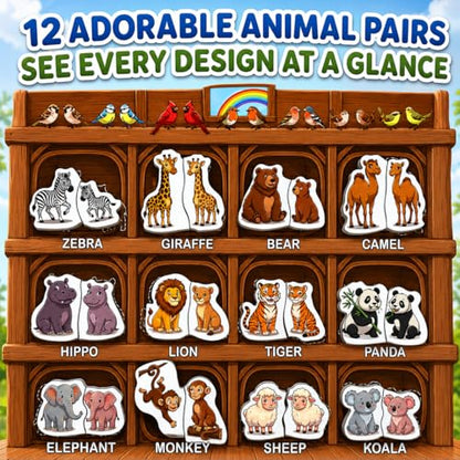Travofun Magnetic 4-in-1 Animal Game | Travel Toys for Toddlers Ages 3-5 - style: 4-in-1 Animal Game