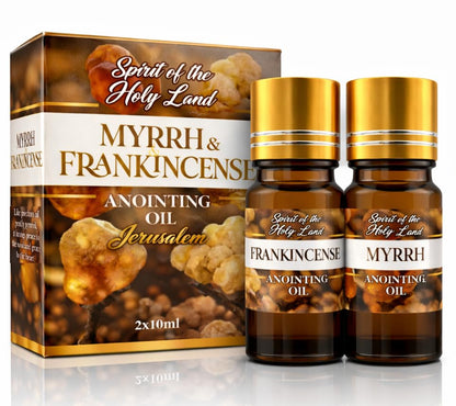 Biblical Myrrh & Frankincense Anointing Oil from Jerusalem 2 Bottles x 10ml