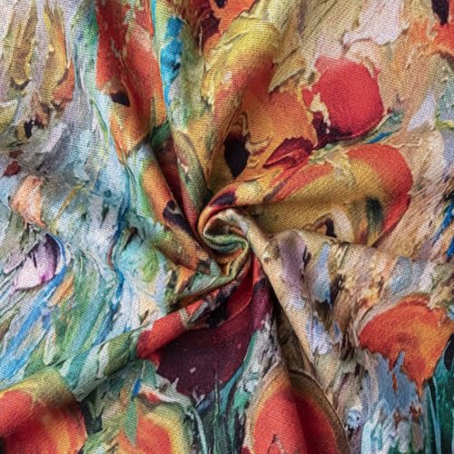 Umjetnost Soft Cashmere Feel Scarf For Women Winter Warm Scarves Large Shawl Wrap Monet Van Gogh Art Print - color: C20 Yellow Red