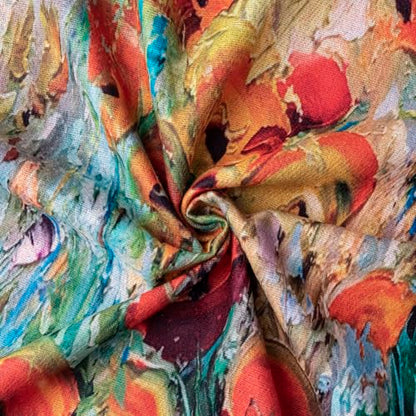 Umjetnost Soft Cashmere Feel Scarf For Women Winter Warm Scarves Large Shawl Wrap Monet Van Gogh Art Print - color: C20 Yellow Red