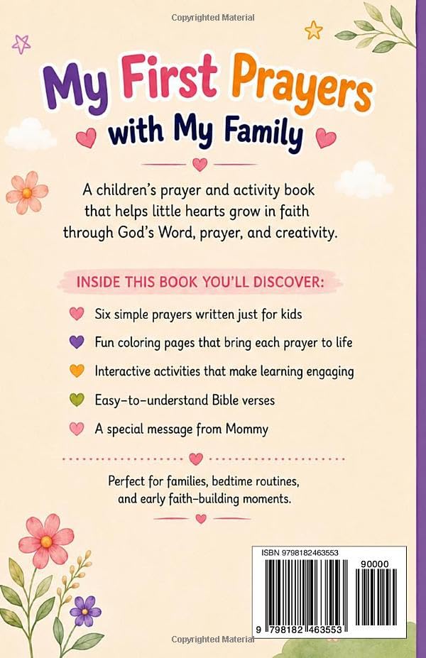 My First Prayers with My Family: A Coloring & Prayer Book for Little Hearts