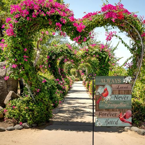 Cardinal Memorial Garden Flag 12x18 Double-Sided for Cemetery Gravesite - color: n15 12x18