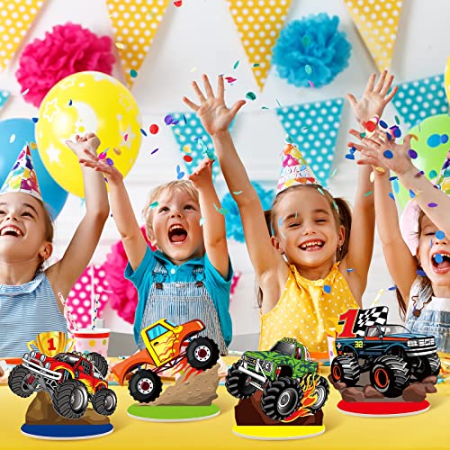 Namalu 16 Pcs Truck Table Decorations Centerpiece for Birthday Party Tables Decorations Blaze Wheels Table Ornaments for Baby Shower Birthday Supplies DIY Decor(Truck) - style: Truck