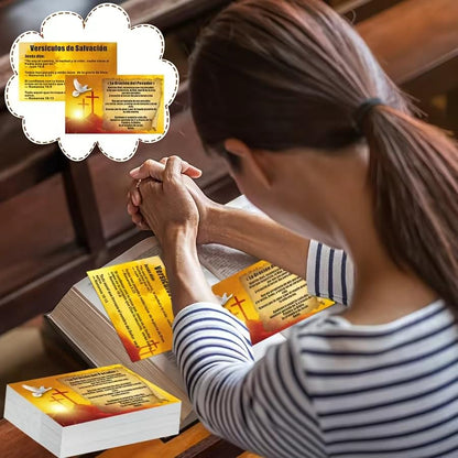 “200 Pcs Christian Bible Verse Cards, Spanish Prayer & Evangelism Cards for Gifts and Religious Events
