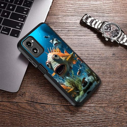Designed for Moto G Power 5G 2024 Case, Military Grade Heavy Duty 3-Layer Shockproof Full-Body Protective Cover for Motorola Moto G Power 5G 2024, Funny Piranha - color: Funny Piranha