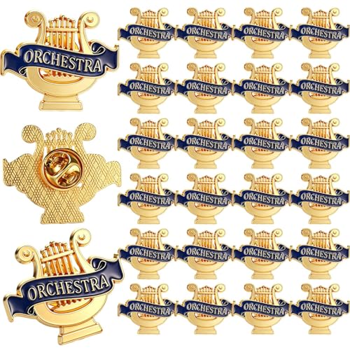 Knitgrip Award Lapel Pins Bulk Academic Recognition Enamel Pins Honors Gift for Student Office Government Club Members - style: Orchestra