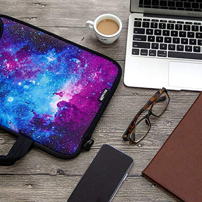 RICHEN 11 11.6 12 12.5 13 inches Case Laptop/Chromebook/Ultrabook/PC Messenger Bag Tablet Travel Case Neoprene Handle Sleeve with Shoulder (11-13.3 inch, Galaxy) - color: Galaxy, size: 11-13.3 inch