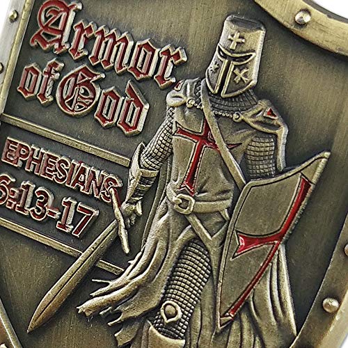 AtSKnSK Put On The Whole Armor of God Challenge Coin Eph 6:13-17 3D Commemorative Collection Item