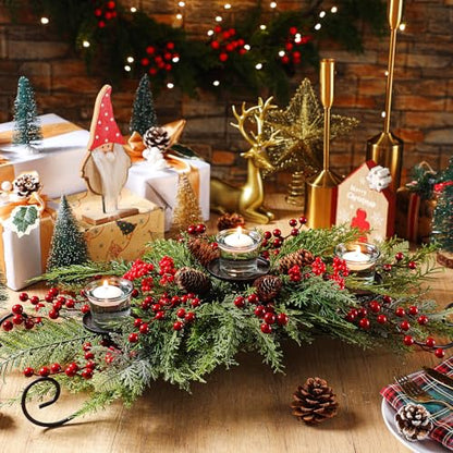 Cindeer Christmas Centerpiece 30 Inch LED Candle Holder, Classic - style: Classic