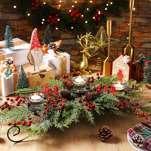 Cindeer Christmas Centerpiece 30 Inch LED Candle Holder, Classic - style: Classic