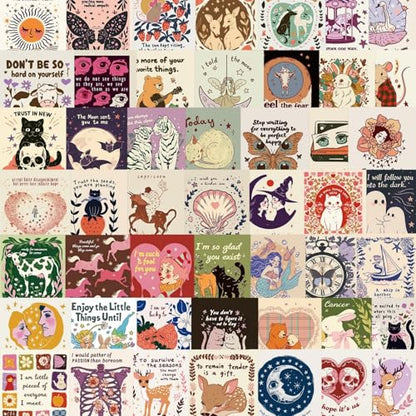 50PCS Motivational Stickers, Vintage Inspirational Stickers - style: Weird