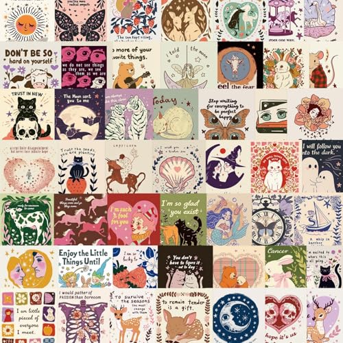 50PCS Motivational Stickers, Vintage Inspirational Stickers - style: Weird