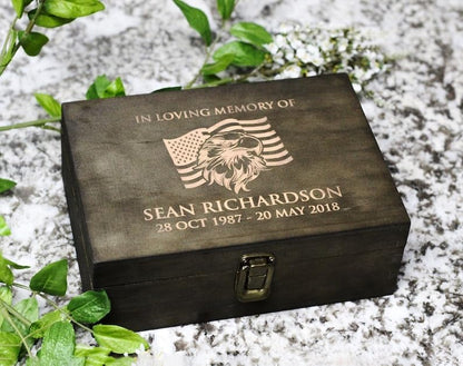Personalized Line of Duty Memorial Box for Fallen Heroes & First Responders - style: 16. Line of Duty Memorial