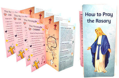 How to Pray the Rosary Guide Pamphlet Bulk Pack Set of 10 Made in USA