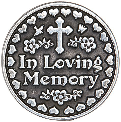Cathedral Art Loving Memory Pocket Token, 1-Inch, Silver, PT141 - style: Loving Memory