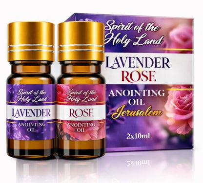 Biblical Lavender & Rose Anointing Oil from Jerusalem 2 Bottles x 10 ml