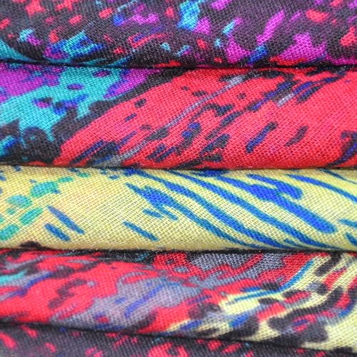 Jersey Knit Infinity Scarf Colorful Head Wrap for Travel - color: Color-b05