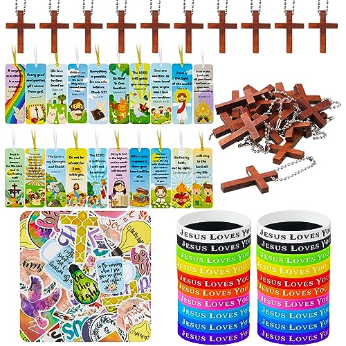 Cholemy 160 Pcs Christian Party Favor Bulk, Cross Style - style: Cross Style