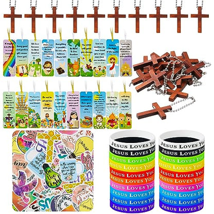 Cholemy 160 Pcs Christian Party Favor Bulk, Cross Style - style: Cross Style
