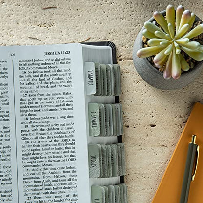 DiverseBee Laminated Bible Tabs for Women and Men (Sage Theme) - color: Sage