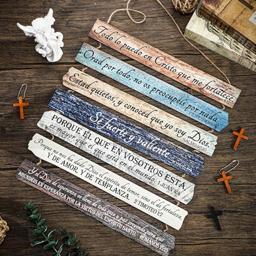 Yookeer 7 Tier Christian Wall Art Bible Verses Brown Spanish Style - color: Brown, style: Spanish Style