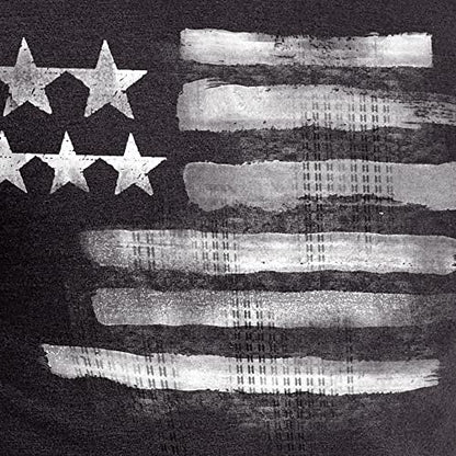 Hanes Men's Essentials Short Sleeve Graphic Tee - color: Black and White Flag, size: 3X-Large