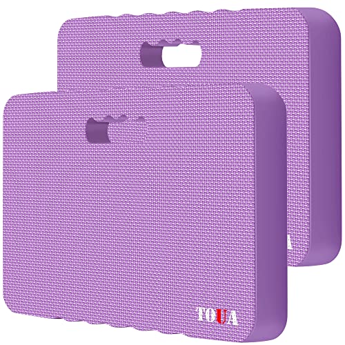 2‑Pack Garden Kneeling Pad, Large Thick Memory EVA Foam Knee Cushion 17.8"x11"x1.5", Bath Kneeler for Baby Bath, Multi‑Purpose Kneeling Mat for Gardening, Planting, Praying, Exercise & Outdoor Activities - color: Purple, size: Large - 2 Pack
