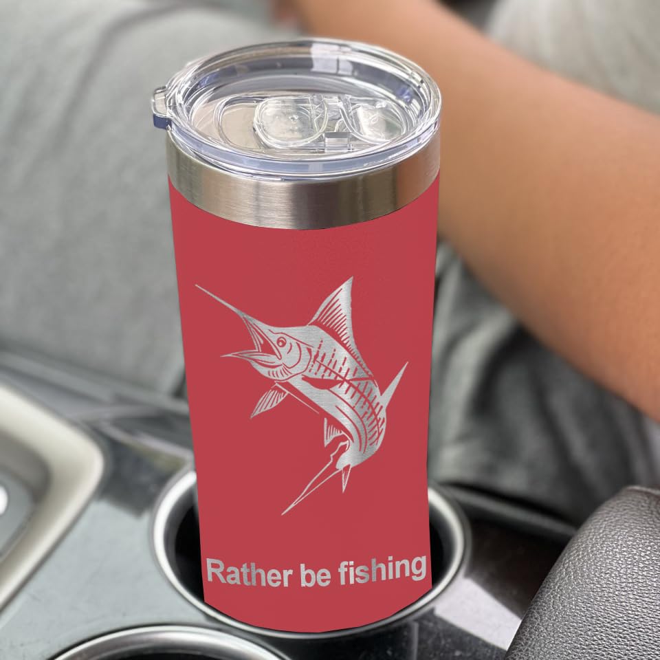 LaserGram Personalized 22oz Skinny Tumbler, Christian Cross (Maroon) - color: Maroon