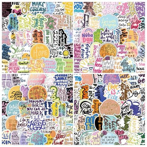 200PCS English Inspirational Words Stickers for Students Teachers Teens Adults,Motivational Waterproof Decals for Water Bottle Scrapbook Phone Laptop Journal Guitar Computer Skateboard Luggage - color: English Inspirational Words