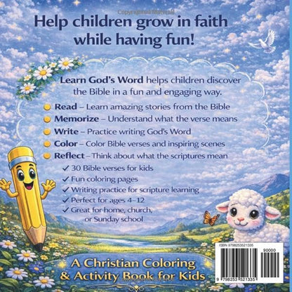Learn God's Word: Bible Verses to Read, Understand, Write & Color