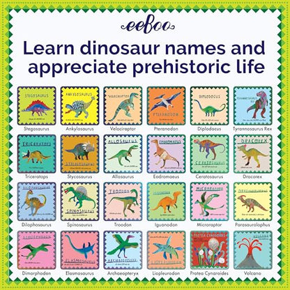 eeBoo Shiny Dinosaur Memory & Matching Game, Ages 3+, 1-4 Players - style: Shiny Dinosaur