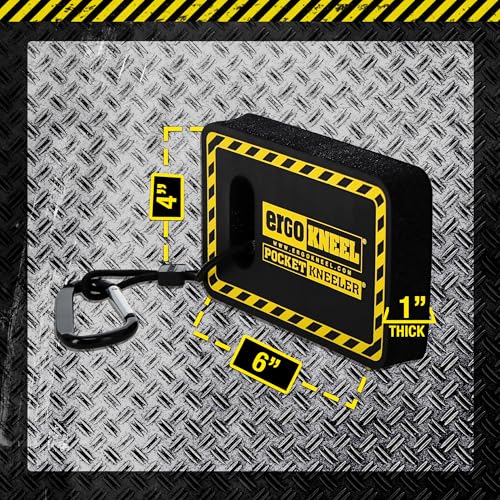 Kneeling Mat Pocket Pad for Work, 4" x 6" x 1", Heavy-Duty Foam