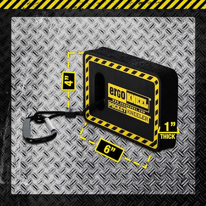 Kneeling Mat Pocket Pad for Work, 4" x 6" x 1", Heavy-Duty Foam