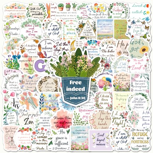 200PCS Bible Verse Stickers, Inspirational Christian Sticker Pack