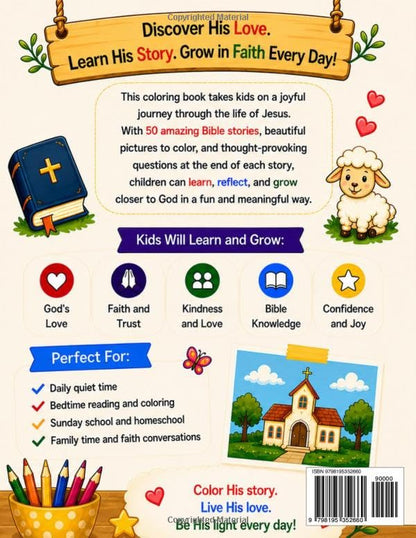 I am the Light of the World: Jesus Coloring Book a Bible Activity Book for Kids