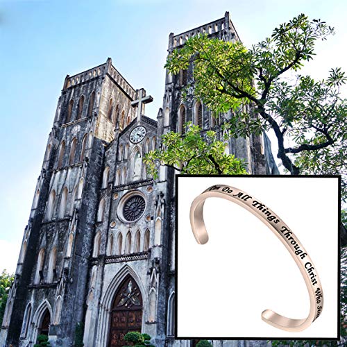 FEELMEM I Can Do All Things Through Christ Who Strengthens Me Philippians 4:13 Religious Jewelry Christian Gifts