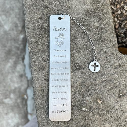 Christian Bookmark Gifts for Women Girls Boys, Inspirational Religious Book Mark Markers Faith - style: To my pastor