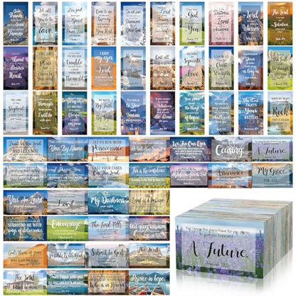 Estune 240 Pcs Bible Verse Cards bulk with Full Scripture, Vintage Style - style: Vintage Style