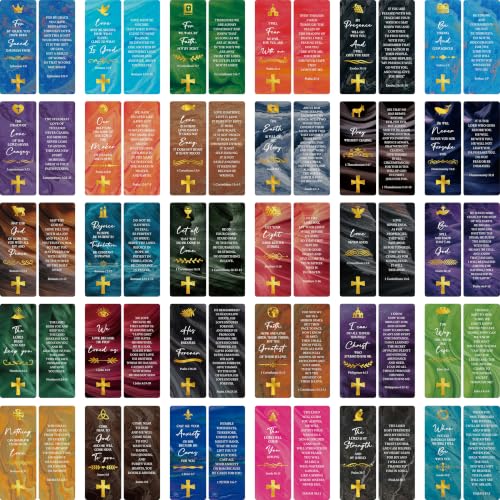 Bible Bookmarks, 120 PCS Mini Prayer Cards with Gold Foil Designs - style: Bible Bookmarks（Gold Foil Designs ）