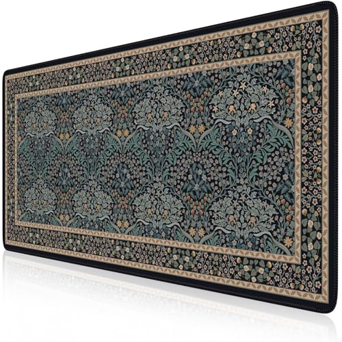 iCasso Desk Cover Mat, Office Mouse Pad,35.4x15.7in,Retro Black - color: A-retro Black