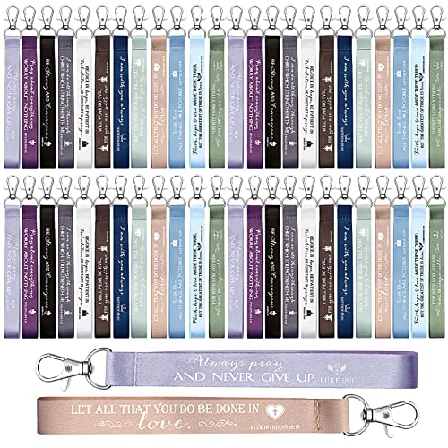 Roowest 120 Pcs Christian Bible Verse Keychains Gifts Bulk - color: Classic Color